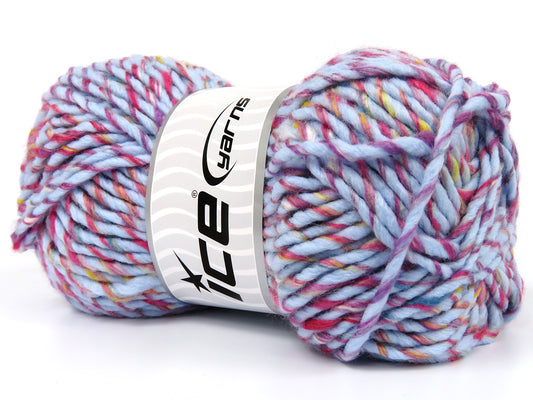 Lot of 3 x 125gr Skeins Ice Yarns ESPARZA (10% Wool) Yarn Blue Red Pink Gold Lilac