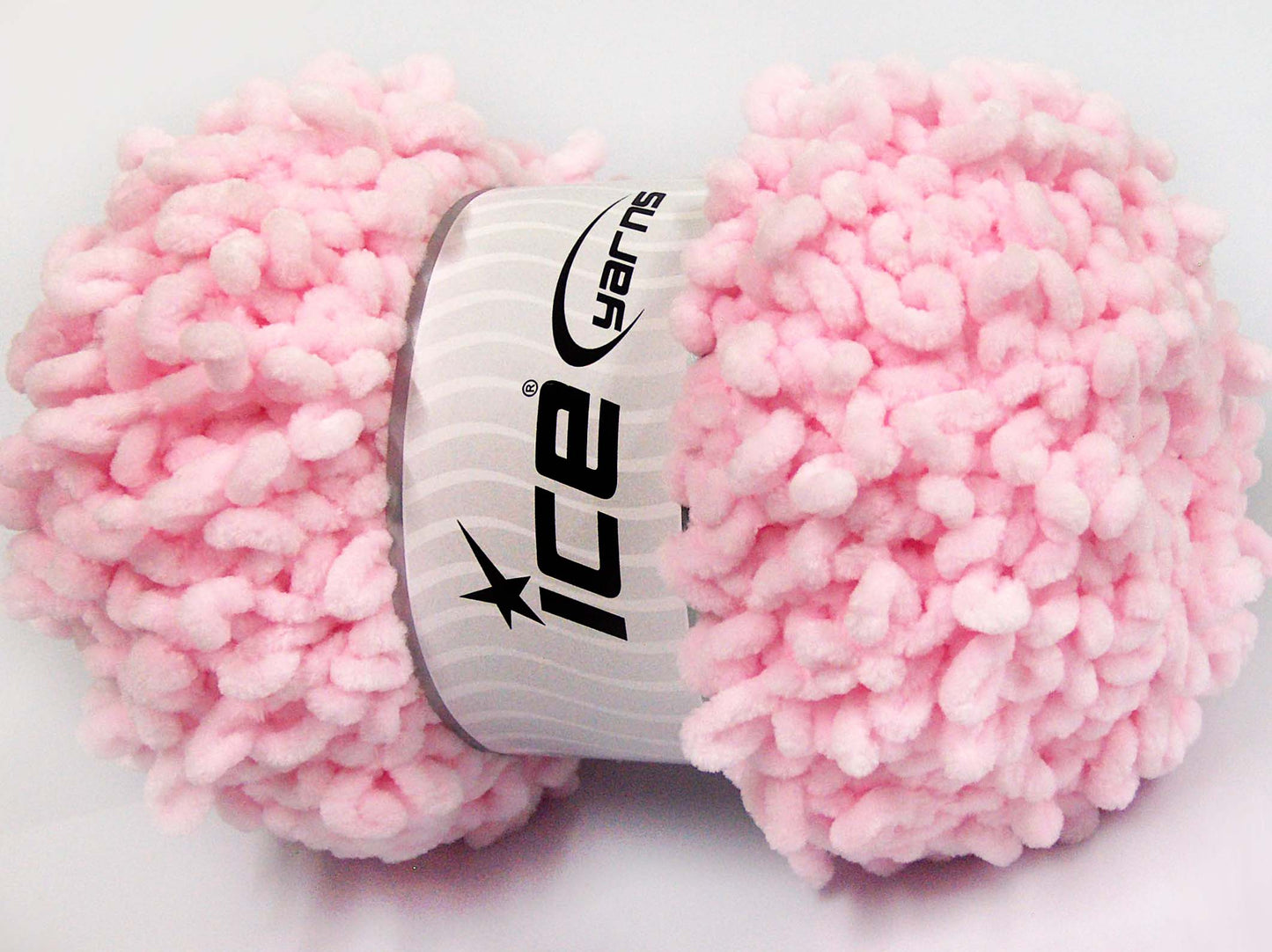 Lot of 4 x 100gr Skeins Ice Yarns CHENILLE BOUCLERON (100% MicroFiber) Yarn Baby Pink