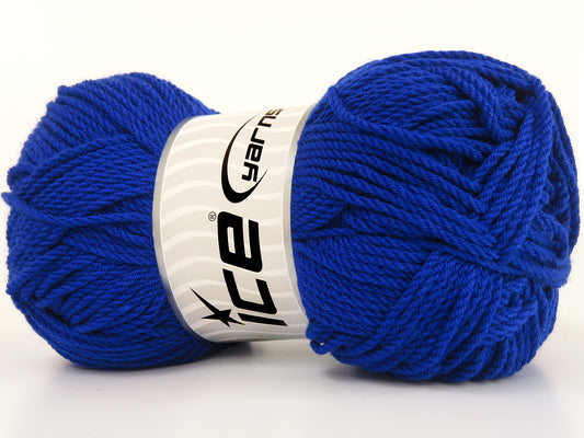 Lot of 4 x 100gr Skeins Ice Yarns WAYUU Hand Knitting Yarn Saxe Blue