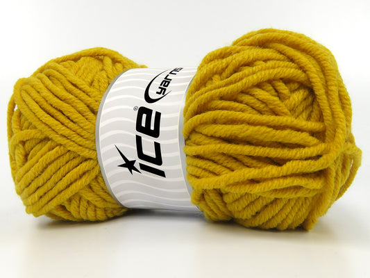 Lot of 4 x 100gr Skeins Ice Yarns CLASSIC WOOL BULKY (25% Wool) Yarn Gold