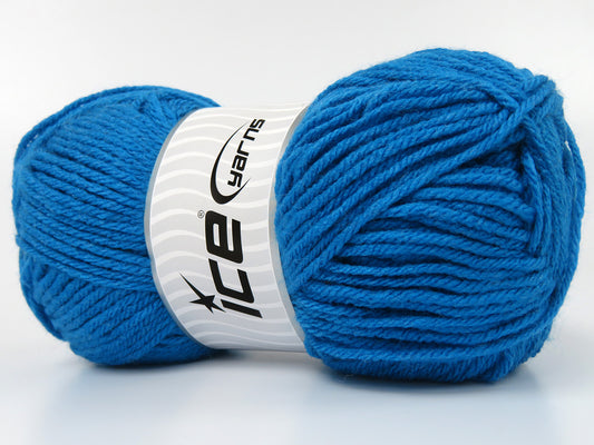 Lot of 3 x 120gr Skeins Ice Yarns KIESSEL Hand Knitting Yarn Turquoise
