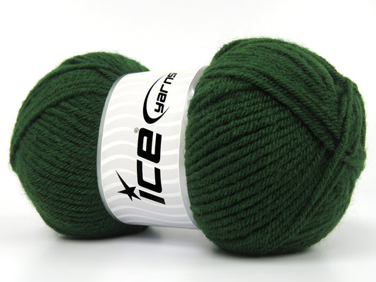 Lot of 3 x 110gr Skeins Ice Yarns ONSLOW Hand Knitting Yarn Dark Green