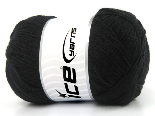 Lot of 3 x 100gr Skeins Ice Yarns MILLICAN SOCK (75% Superwash Wool) Yarn Black