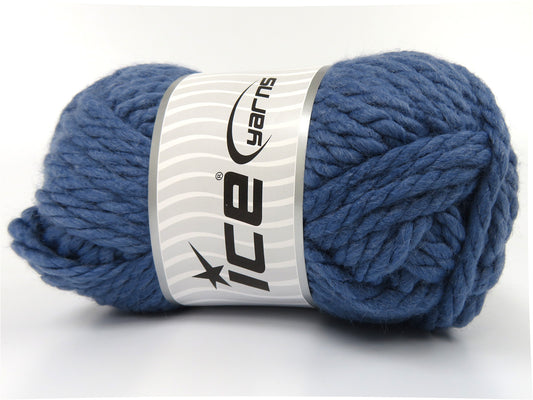 Lot of 2 x 200gr Skeins Ice Yarns CURRITUCK (10% Wool) Yarn Jeans Blue