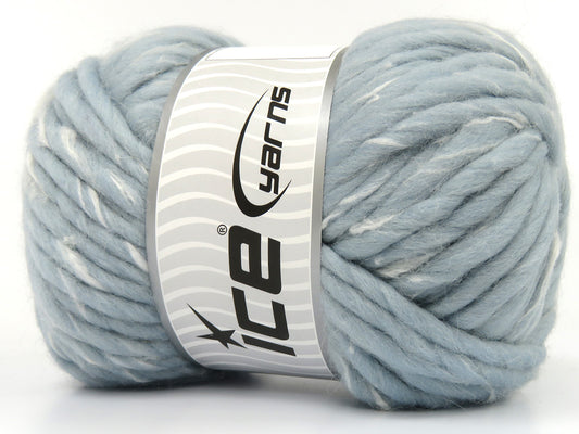 Lot of 2 x 195gr Skeins Ice Yarns HALLMARK (100% Wool) Yarn Light Blue White