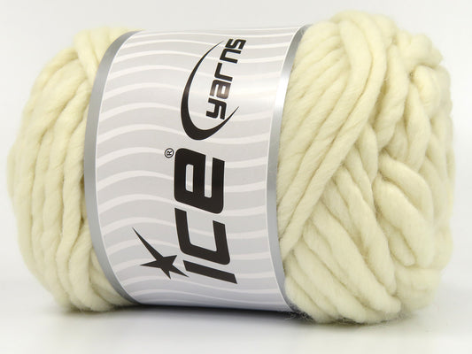 Lot of 2 x 190gr Skeins Ice Yarns HORTENSIA (100% Wool) Yarn Cream