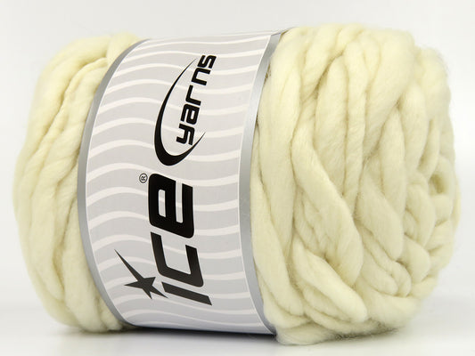 Lot of 2 x 205gr Skeins Ice Yarns YALAHA (100% Wool) Hand Knitting Yarn Cream