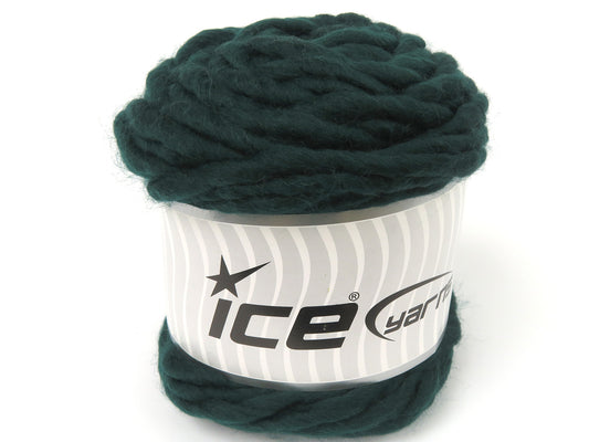 Lot of 2 x 180gr Skeins Ice Yarns MEGGETT (100% Wool) Yarn Dark Emerald Green