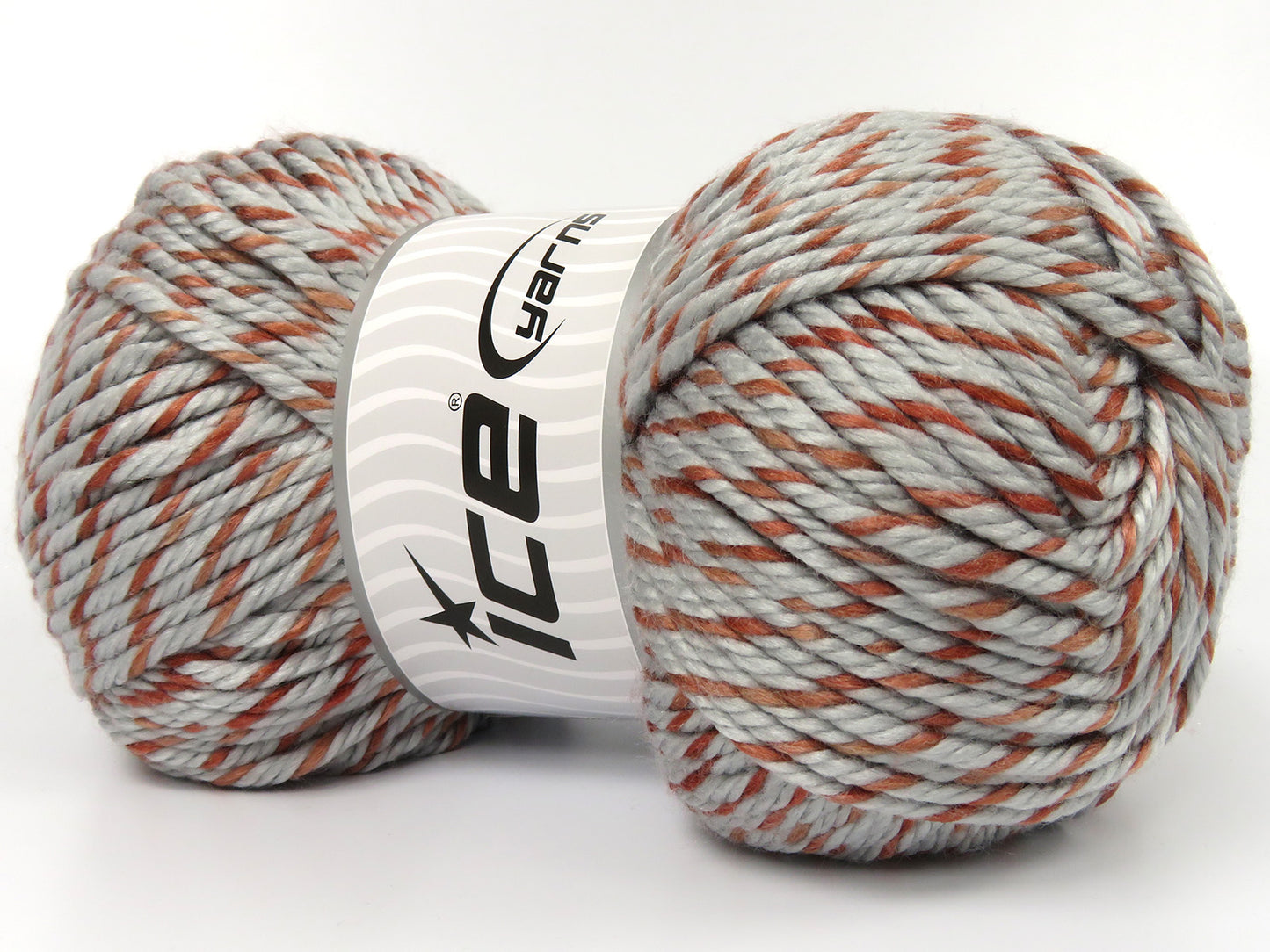 420 gr ICE YARNS SOUTHERN STAR Hand Knitting Yarn Grey Orange