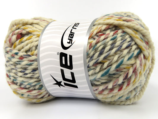 300 gr ICE YARNS SCHAU (10% Wool) Hand Knitting Yarn Multicolor