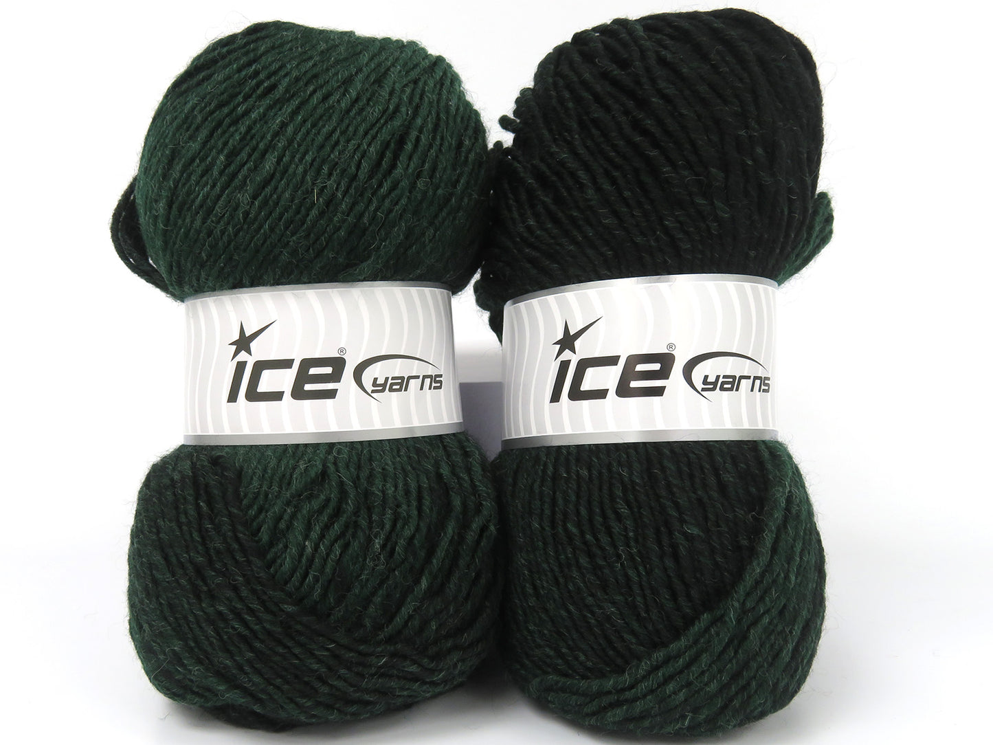 Lot of 2 x 125gr Skeins Ice Yarns VANDERBERG (25% Wool) Yarn Dark Green Black