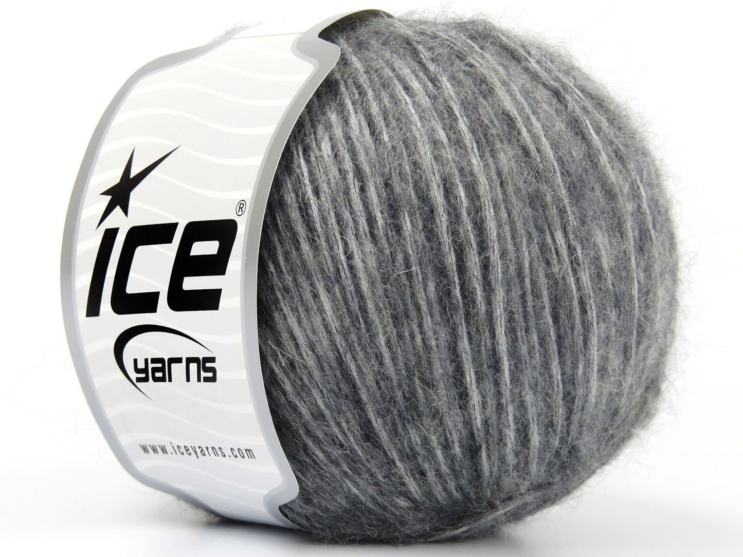 Lot of 8 Skeins Ice Yarns ROCK N WOOL (15% Wool) Hand Knitting Yarn Grey