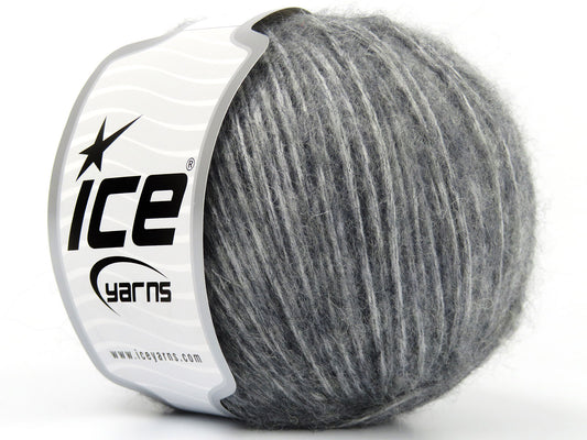Lot of 8 Skeins Ice Yarns ROCK N WOOL (15% Wool) Hand Knitting Yarn Grey