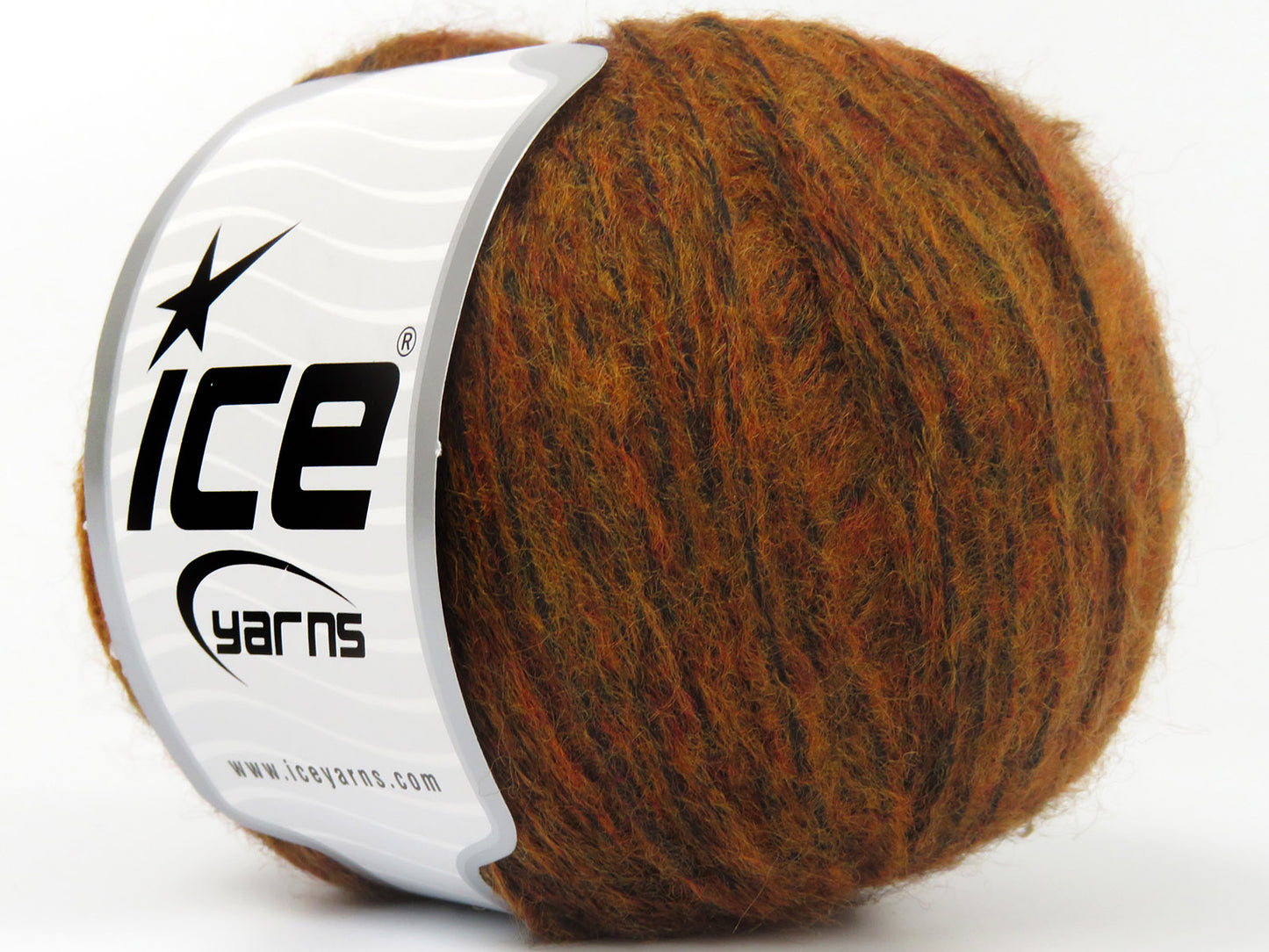 Lot of 8 Skeins Ice Yarns ROCK N WOOL (15% Wool) Hand Knitting Yarn Dark Gold