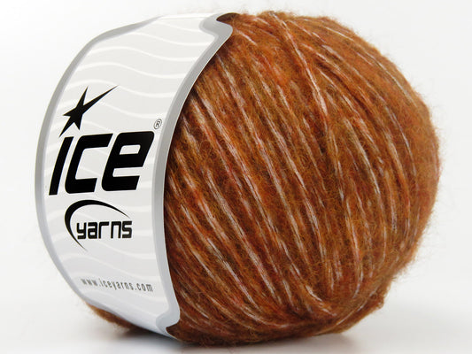 Lot of 8 Skeins Ice Yarns ROCK N WOOL (15% Wool) Hand Knitting Yarn Gold