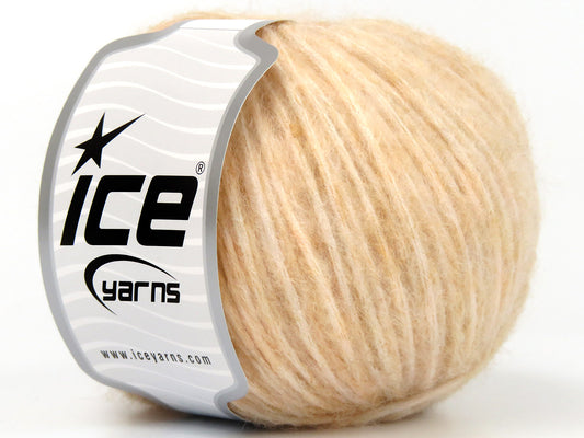 Lot of 8 Skeins Ice Yarns ROCK N WOOL (15% Wool) Yarn Cream Shades