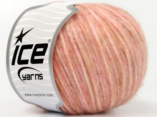 Lot of 8 Skeins Ice Yarns ROCK N WOOL (15% Wool) Yarn Salmon Shades