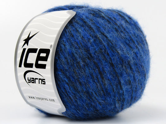 Lot of 8 Skeins Ice Yarns ROCK N WOOL (15% Wool) Hand Knitting Yarn Saxe Blue