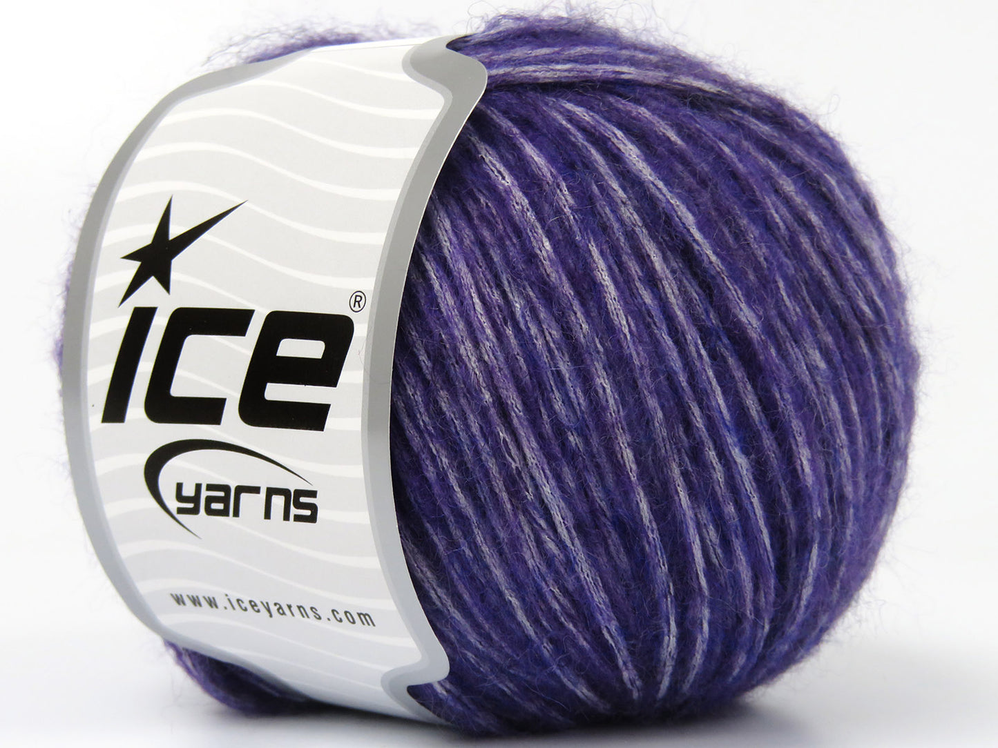 Lot of 8 Skeins Ice Yarns ROCK N WOOL (15% Wool) Hand Knitting Yarn Purple