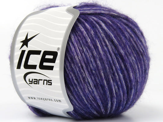 Lot of 8 Skeins Ice Yarns ROCK N WOOL (15% Wool) Hand Knitting Yarn Purple