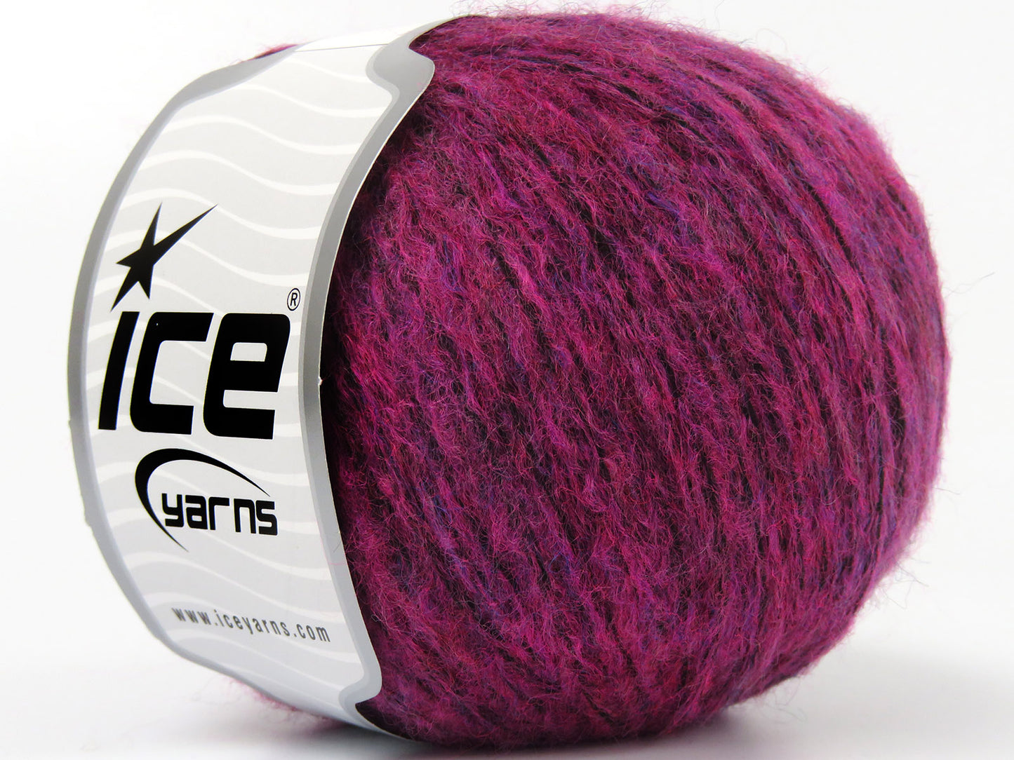 Lot of 8 Skeins Ice Yarns ROCK N WOOL (15% Wool) Hand Knitting Yarn Fuchsia