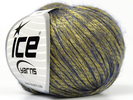 Lot of 8 Skeins Ice Yarns ROCK STAR (19% Merino Wool) Yarn Gold Light Grey