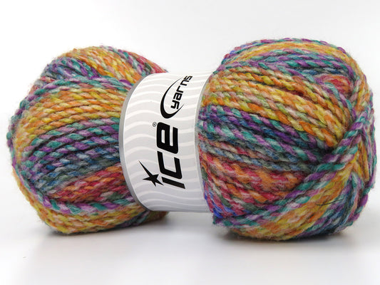 Lot of 4 x 100gr Skeins Ice Yarns ESTRELLA Yarn Red Gold Green Purple Yellow