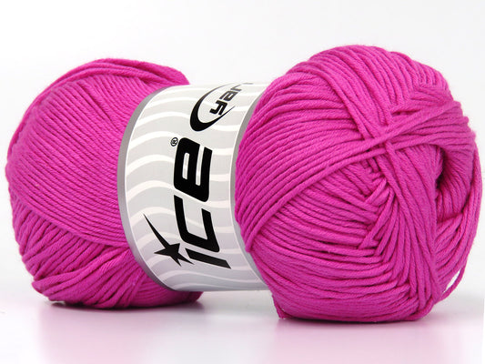 Lot of 4 x 100gr Skeins Ice Yarns BABY SILKY (52% Cotton 48% Bamboo) Yarn Pink