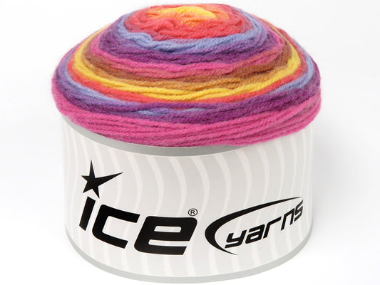 Lot of 2 x 150gr Skeins Ice Yarns MUFFINS Yarn Lilac Salmon Brown Yellow Purple
