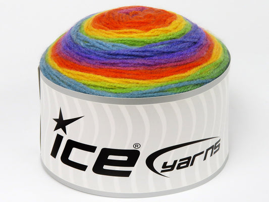 Lot of 2 x 150gr Skeins Ice Yarns MUFFINS Hand Knitting Yarn Rainbow