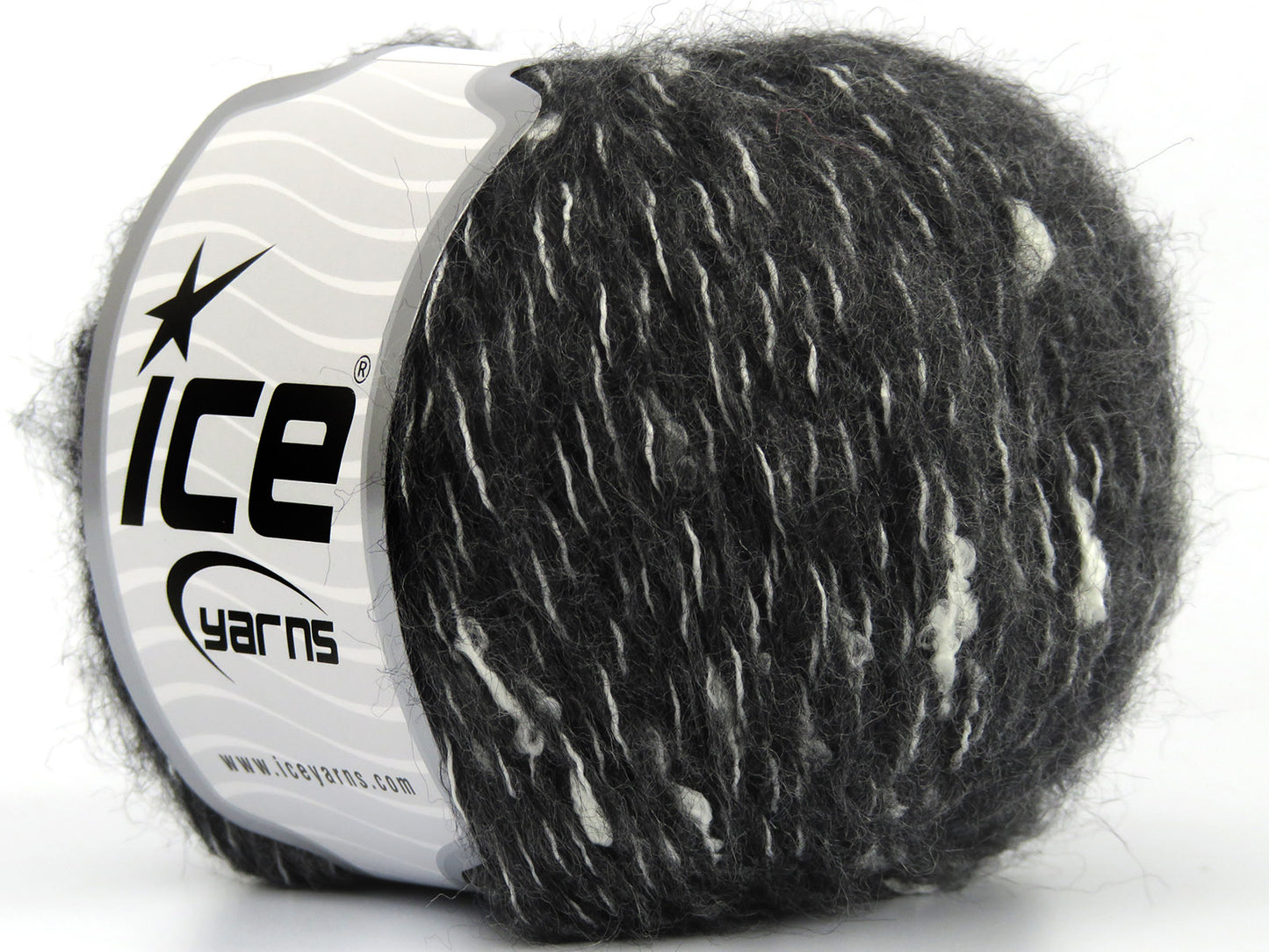 Lot of 8 Skeins Ice Yarns ADELINE Hand Knitting Yarn Black White
