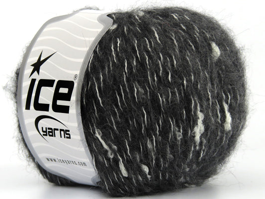 Lot of 8 Skeins Ice Yarns ADELINE Hand Knitting Yarn Black White