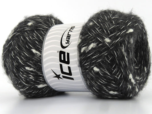 Lot of 4 x 100gr Skeins Ice Yarns QUAIL Hand Knitting Yarn Black White