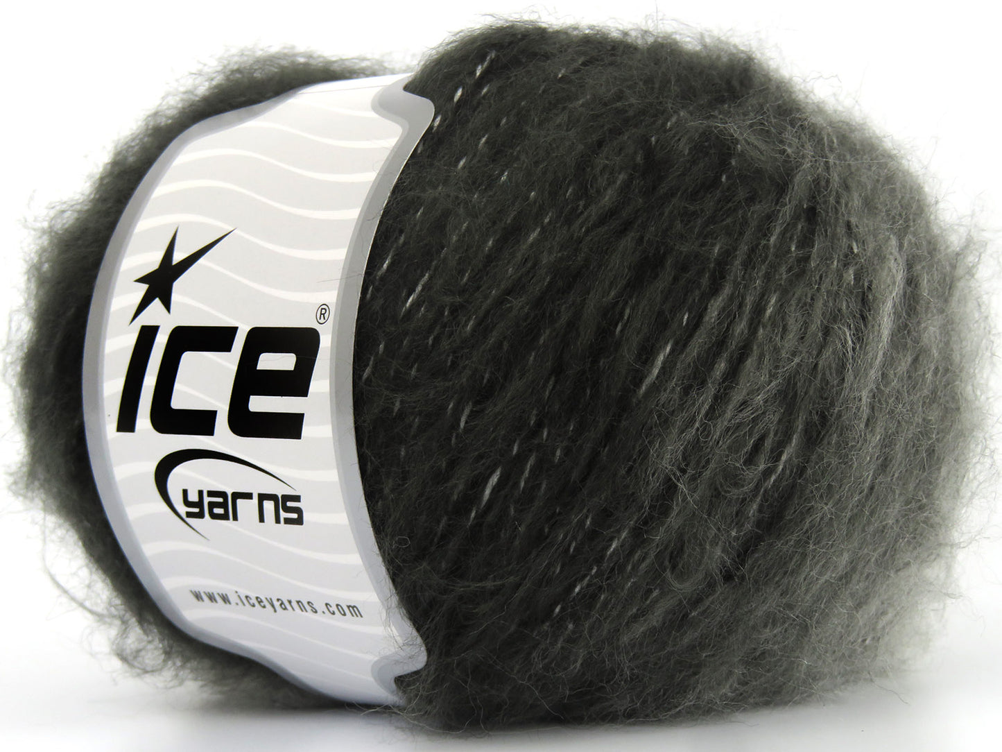 Lot of 8 Skeins Ice Yarns COBBLESTONE (15% Wool) Yarn Black White Grey
