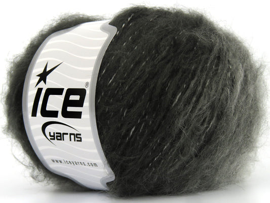 Lot of 8 Skeins Ice Yarns COBBLESTONE (15% Wool) Yarn Black White Grey