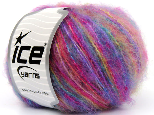 Lot of 8 Skeins Ice Yarns MYRTLE (15% Wool) Hand Knitting Yarn Rainbow