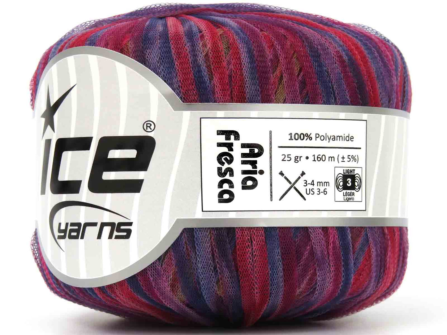 Lot of 6 Skeins Ice Yarns ARIA FRESCA Yarn Purple Shades Burgundy Shades
