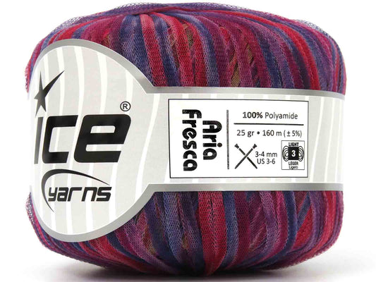 Lot of 6 Skeins Ice Yarns ARIA FRESCA Yarn Purple Shades Burgundy Shades