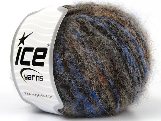 Lot of 8 Skeins Ice Yarns CHEPEN (28% Alpaca 20% Kid Mohair) Yarn Black Grey Gold Blue