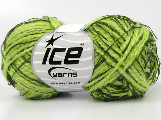 Lot of 8 Skeins Ice Yarns BOB (2% Paillette) Yarn Light Olive Green Khaki