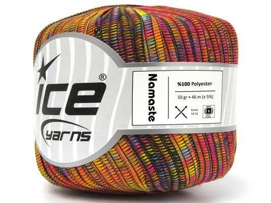 Lot of 6 Skeins Ice Yarns NAMASTE Hand Knitting Yarn Rainbow