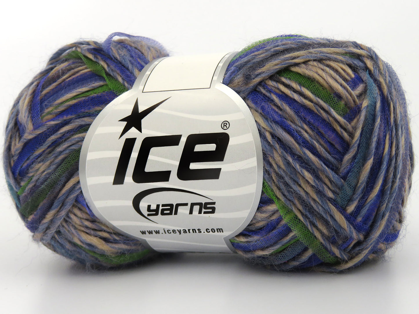 Lot of 8 Skeins Ice Yarns BARBADOS (25% Wool) Yarn Blue Shades Green Shades Cream Purple Grey