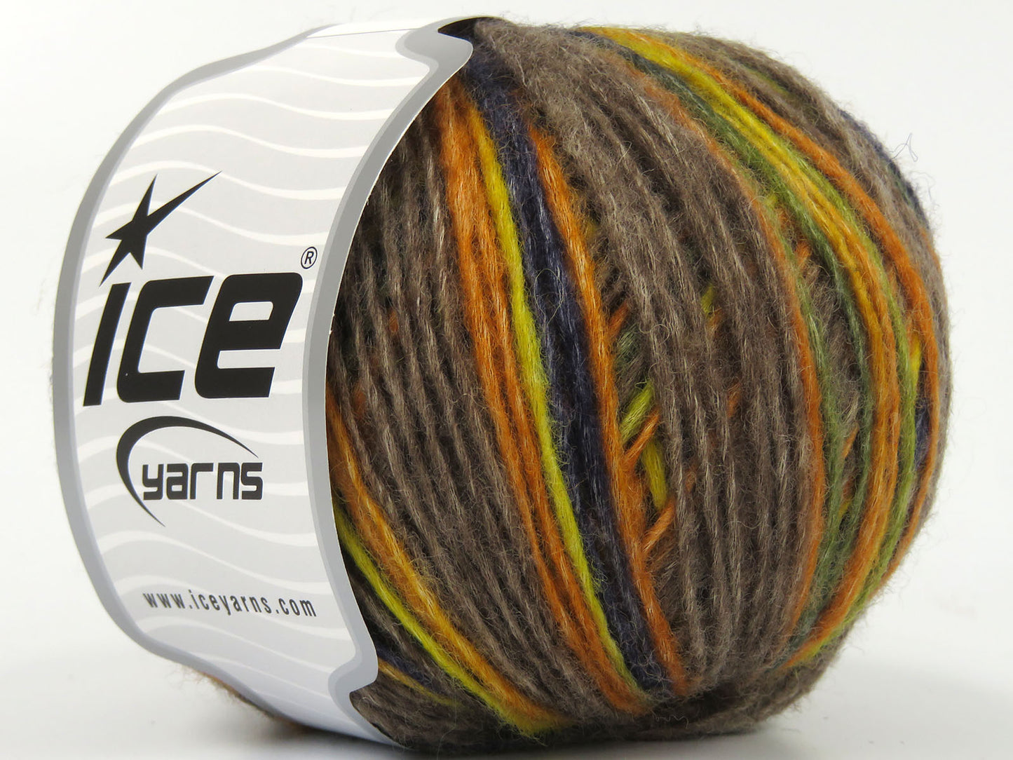 Lot of 8 Skeins Ice Yarns LEONARDO COLOR (66% Merino Wool 34% Organic Cotton) Yarn Gold Green Yellow Navy Brown
