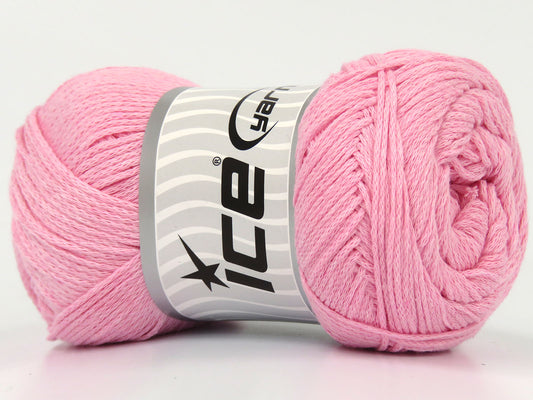 Lot of 4 x 100gr Skeins Ice Yarns NATURAL COTTON AIR (100% Cotton) Yarn Baby Pink
