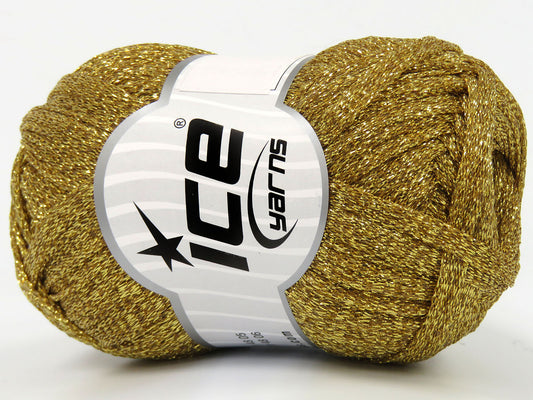 Lot of 4 Skeins Ice Yarns HALLEY Hand Knitting Yarn Gold