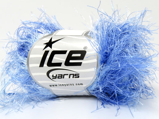 Lot of 8 Skeins Ice Yarns LONG EYELASH RAINBOW 50GR Yarn Blue Shades