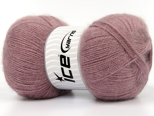 Lot of 4 x 100gr Skeins Ice Yarns MOHAIR PASTEL (10% Mohair 15% Wool) Yarn Dark Orchid