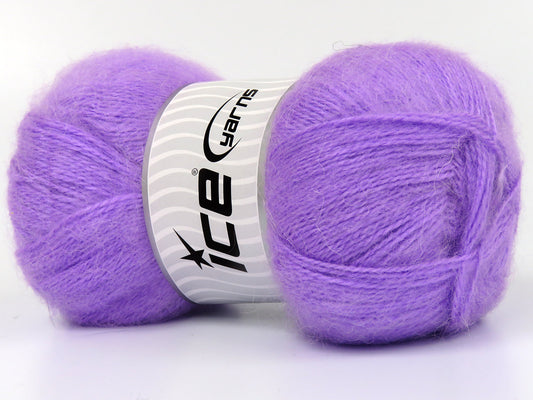 Lot of 4 x 100gr Skeins Ice Yarns MOHAIR PASTEL (10% Mohair 15% Wool) Yarn Lilac