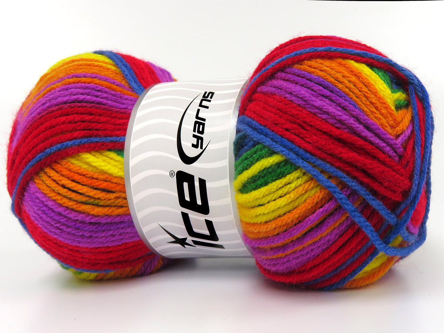 Lot of 4 x 90gr Skeins Ice Yarns MERIDA Hand Knitting Yarn Rainbow