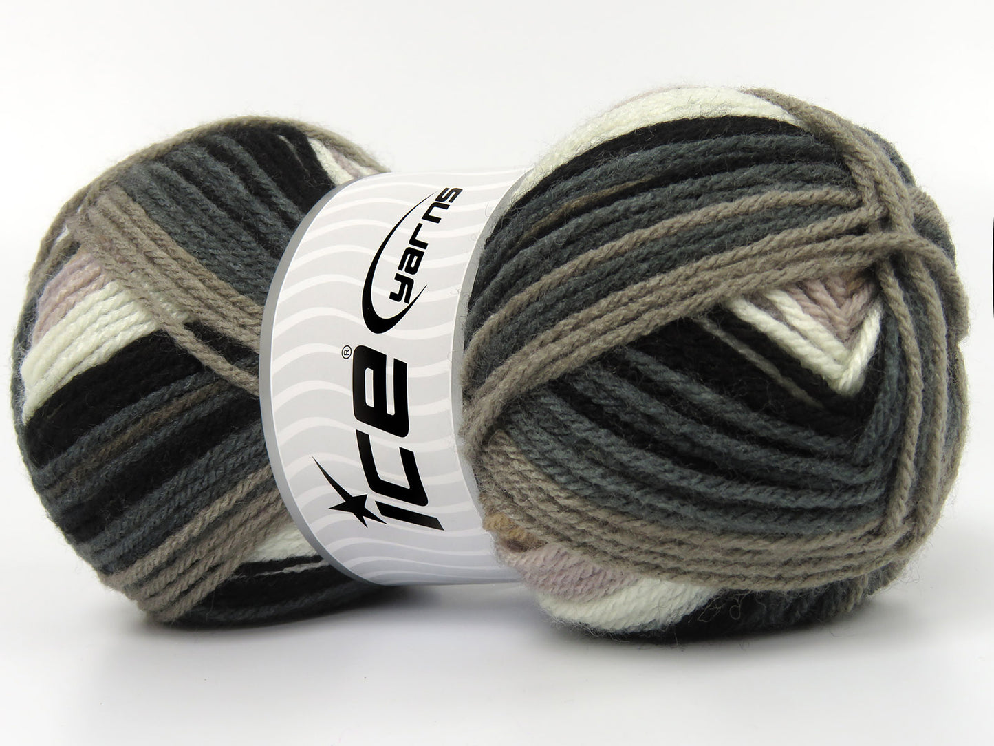 Lot of 4 x 100gr Skeins Ice Yarns MARIANNA Yarn Camel Shades Grey Black White